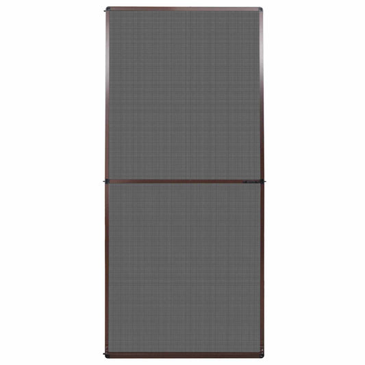 vidaXL Ανοιγόμενη Οθόνη Εντόμων Καφέ και Μαύρο 100 x 215 cm