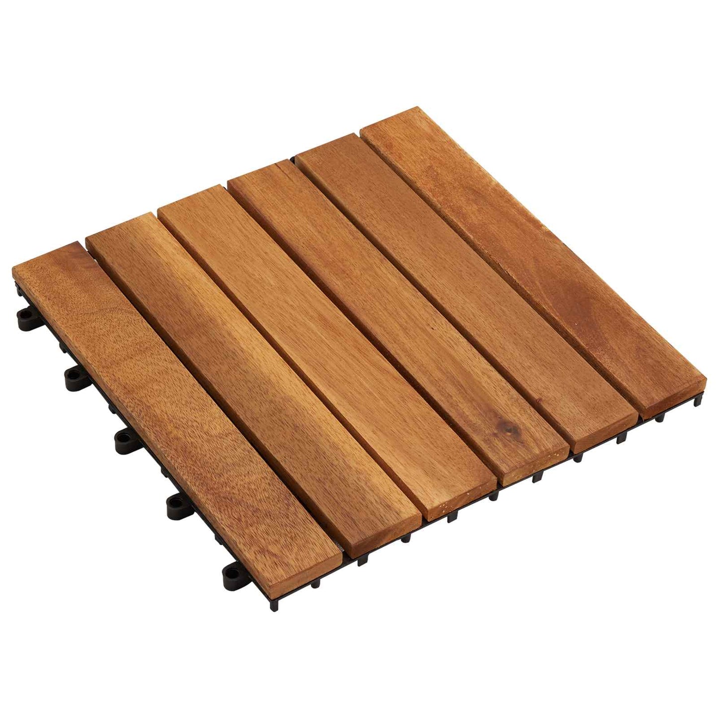 vidaXL Πλάκα Κατασκευής 10 pcs Καφέ 30 x 30 cm Ξύλο Ακακίας