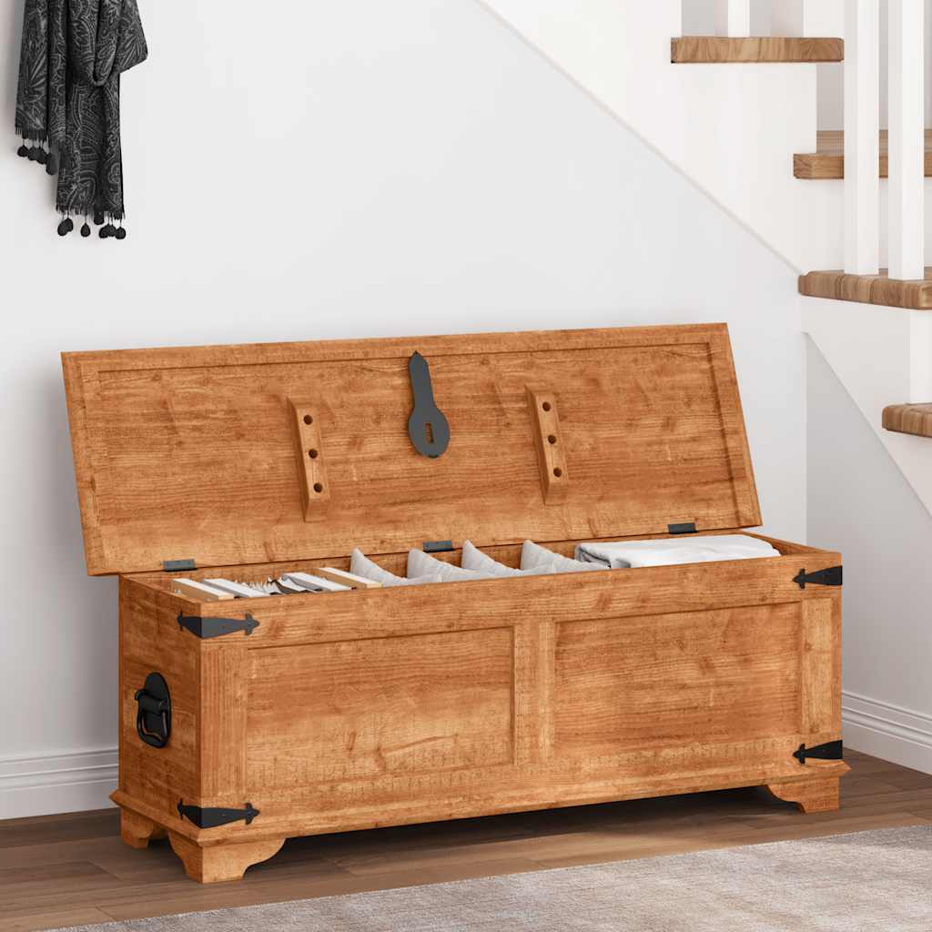 vidaXL Μπαούλο Αποθήκευσης από Ακατέργαστο Ξύλο Μάνγκο