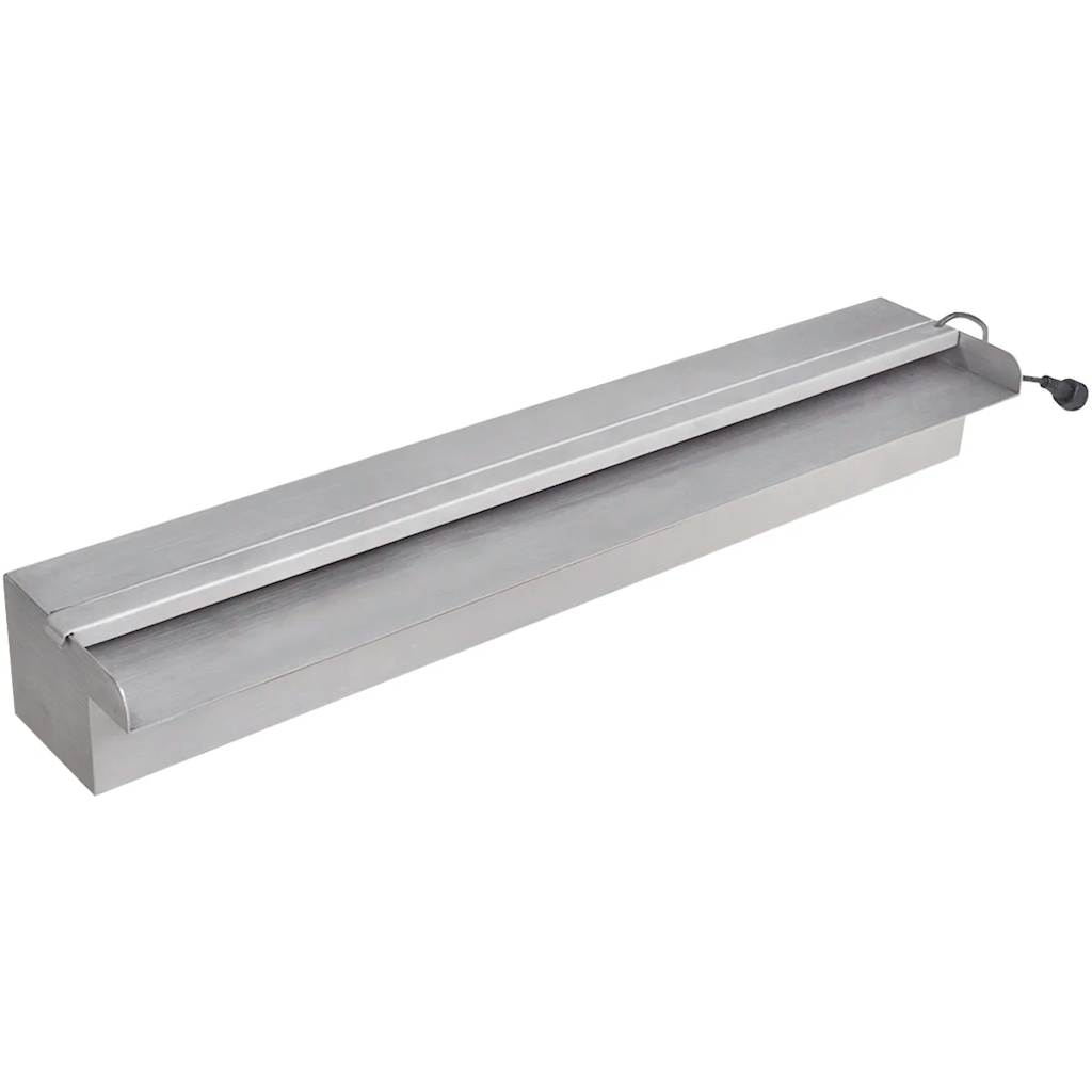Σιντριβάνι Πισίνας Ορθογώνιο με LED 60 εκ. από Ανοξείδωτο Ατσάλι