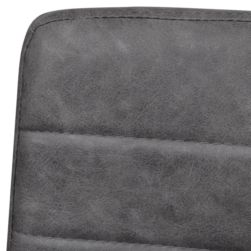 vidaXL Καρέκλες Τραπεζαρίας «Πρόβολος» 2 τεμ. Γκρι από Συνθετικό Δέρμα