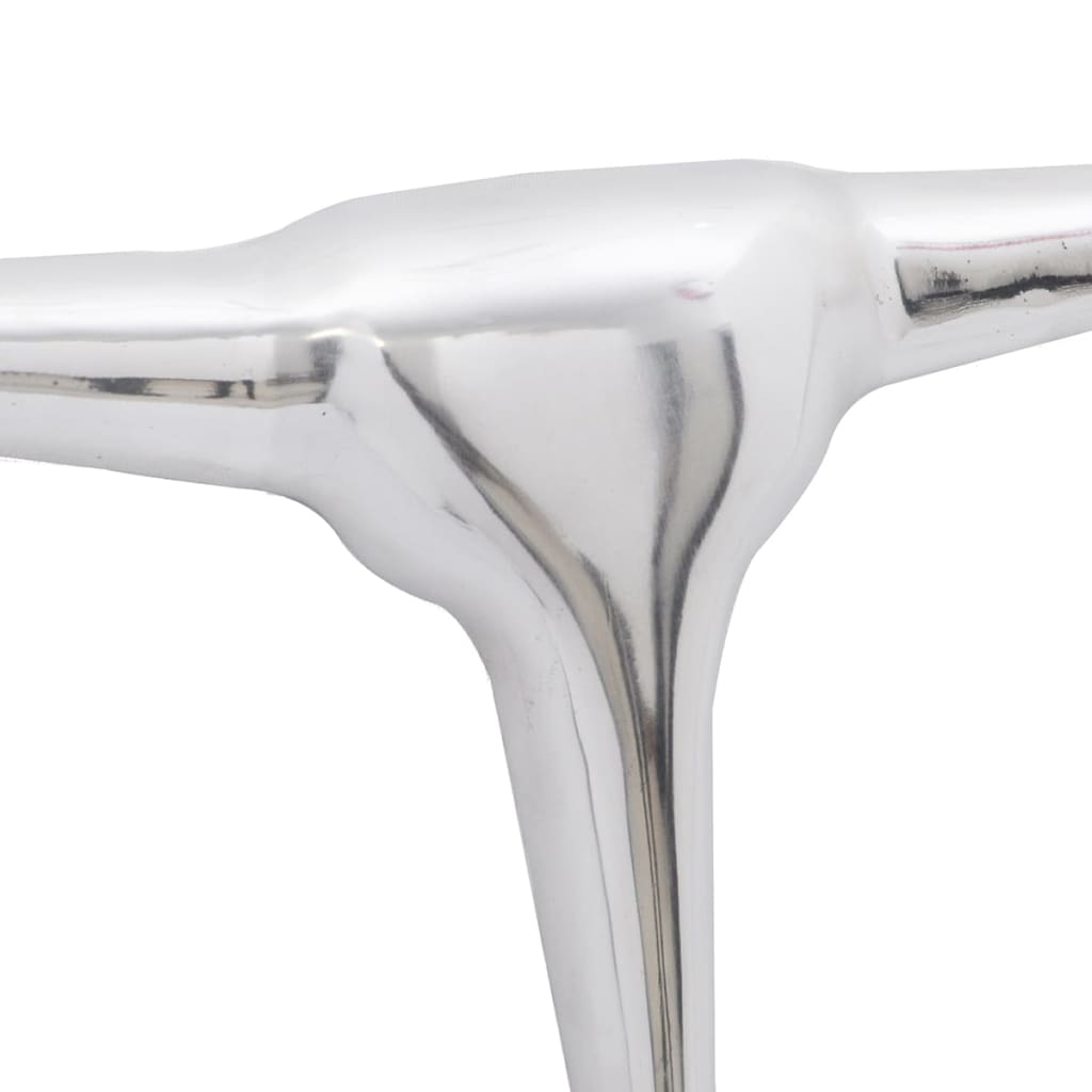 Διακοσμητικό Τοίχου Κεφάλι Ταύρου Ασημί 72 εκ. από Αλουμίνιο