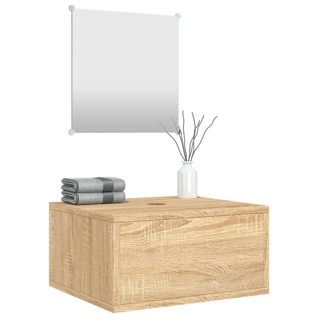 vidaXL Σετ Επίπλων Μπάνιου 2 Τεμαχίων Δρυς από Επεξεργ. Ξύλο