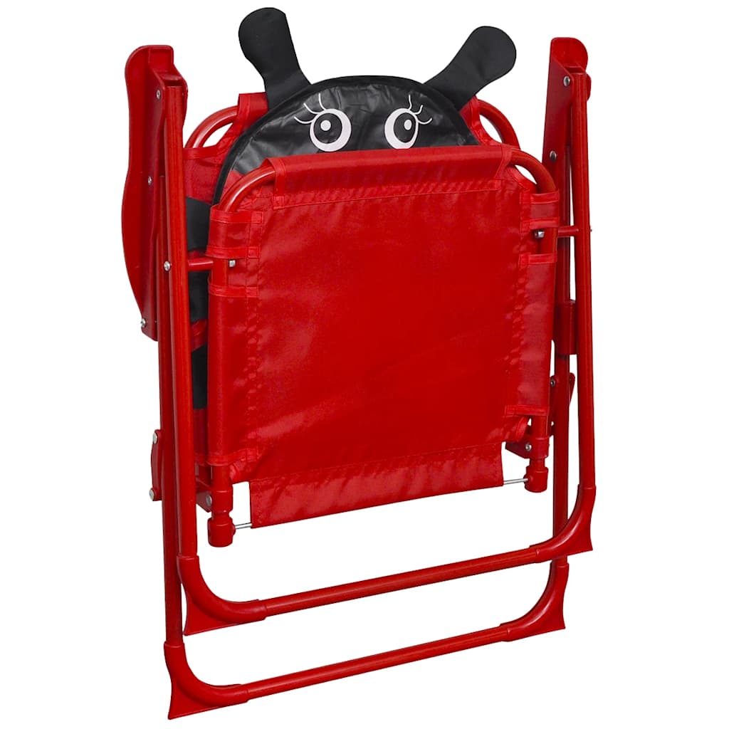 vidaXL Σετ Επίπλων Bistro Κήπου Παιδικό 3 τεμ. Κόκκινο με Ομπρέλα