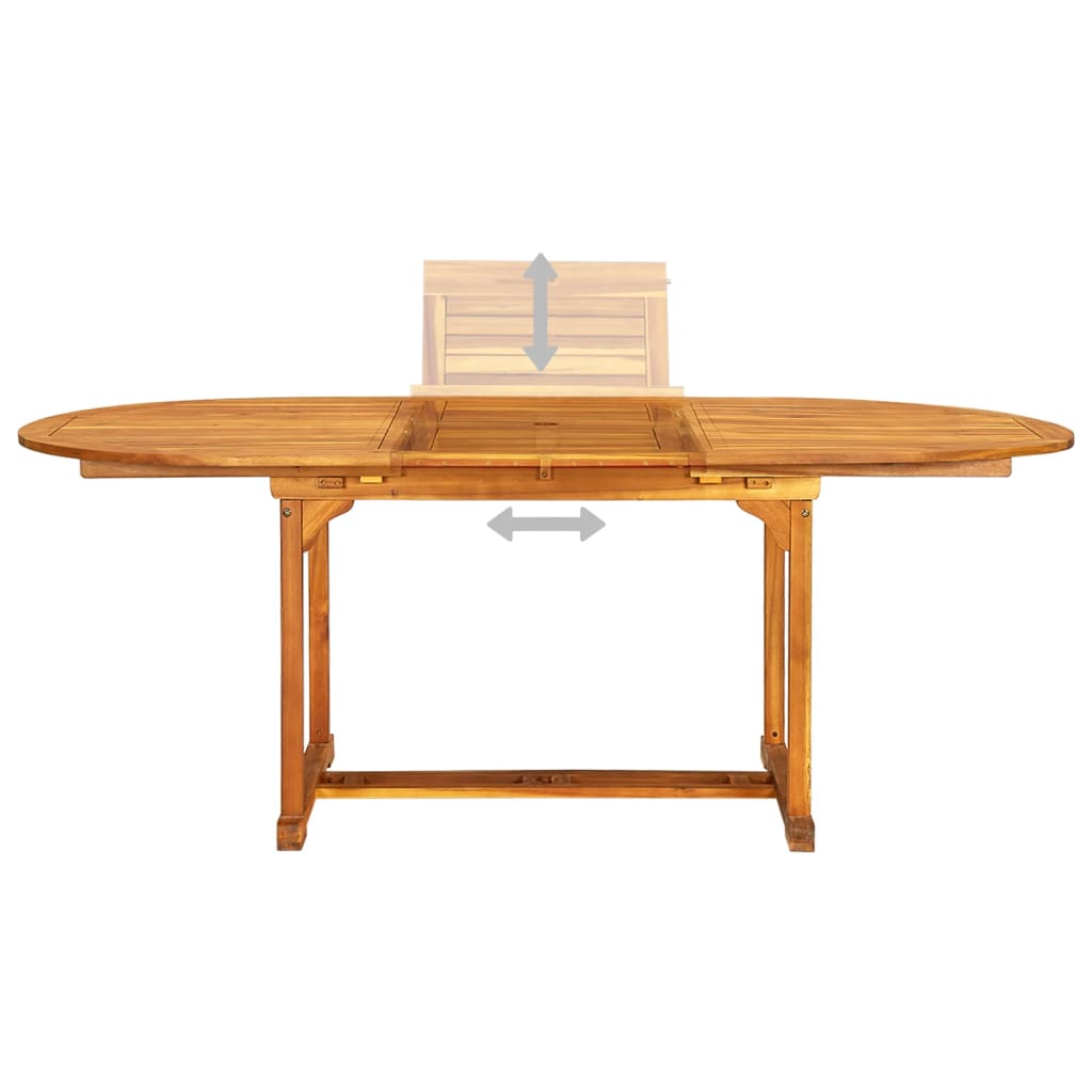 vidaXL Σετ Τραπεζαρίας Εξωτερικού Χώρου 7 τεμ. από Μασίφ Ξύλο Ακακίας