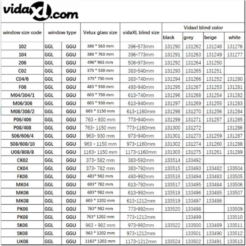 vidaXL Στόρι Ρόλερ Συσκότισης (Blackout) Μαύρο S06/606 GGL και GGU