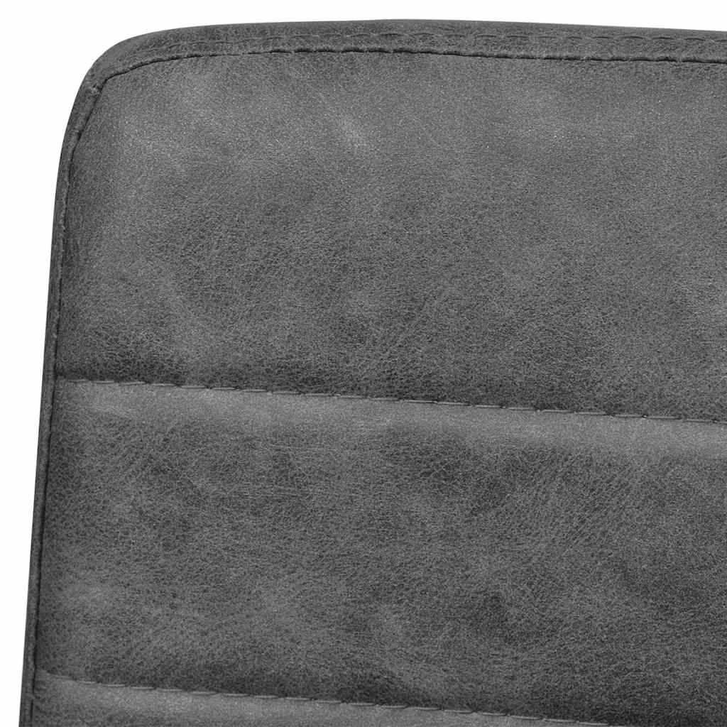 vidaXL Καρέκλες Τραπεζαρίας «Πρόβολος» 6 τεμ. Σκούρο Γκρι από Συνθετικό Δέρμα