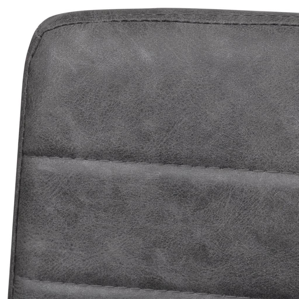 vidaXL Καρέκλες Τραπεζαρίας «Πρόβολος» 6 τεμ. Γκρι από Συνθετικό Δέρμα