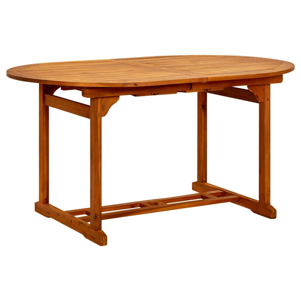 vidaXL Τραπέζι Κήπου (150-200) x 100 x 75 εκ. από Μασίφ Ξύλο Ακακίας