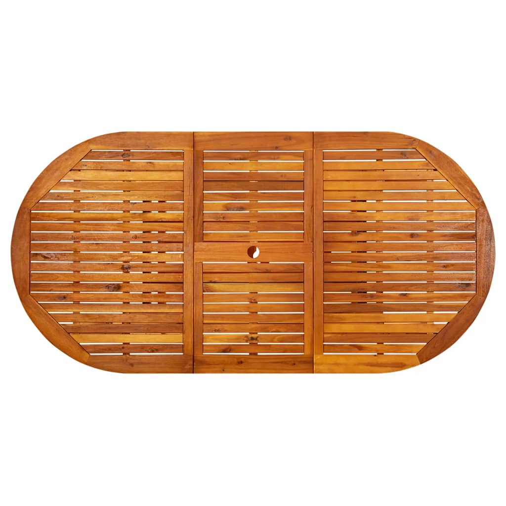 vidaXL Τραπέζι Κήπου (150-200) x 100 x 75 εκ. από Μασίφ Ξύλο Ακακίας