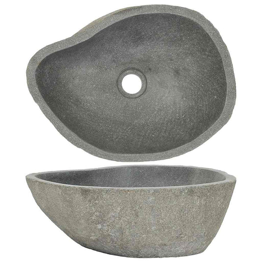 vidaXL Νιπτήρας River Stone Οβάλ (37-46)x(29-36) εκ.