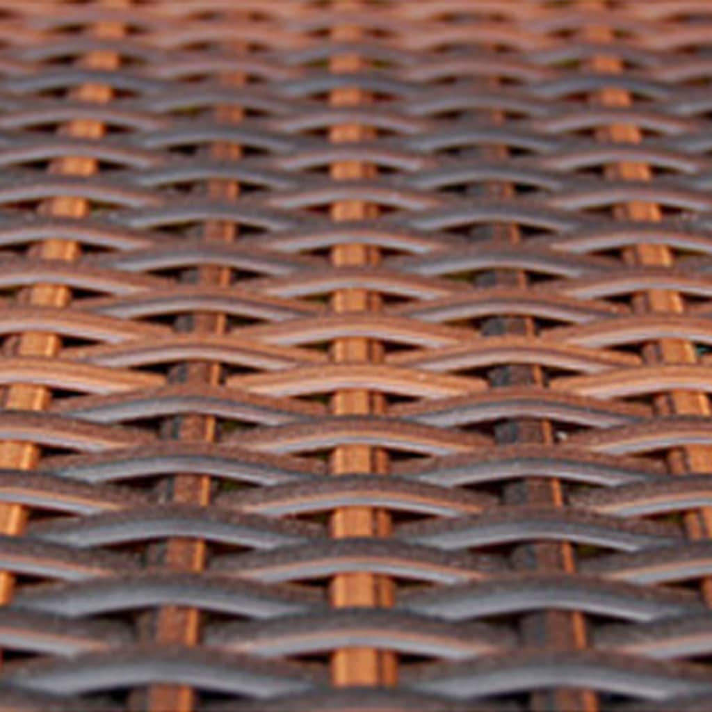 vidaXL Σαλόνι Κήπου 6 Τεμαχίων Καφέ από Συνθετικό Ρατάν με Μαξιλάρια