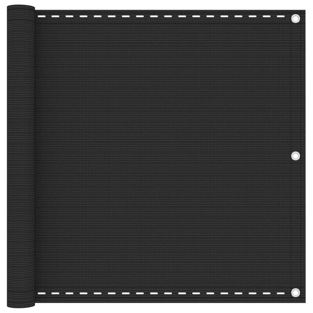 vidaXL Διαχωριστικό Βεράντας Ανθρακί 90 x 400 εκ. από HDPE