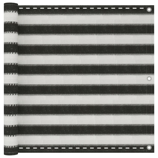 vidaXL Διαχωριστικό Βεράντας Ανθρακί και Λευκό 90 x 400 εκ. από HDPE