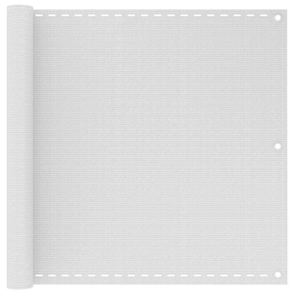vidaXL Διαχωριστικό Βεράντας Λευκό 90 x 600 εκ. από HDPE