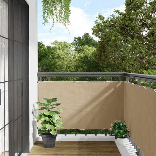 vidaXL Διαχωριστικό Βεράντας Μπεζ 75 x 600 εκ. από Ύφασμα Oxford
