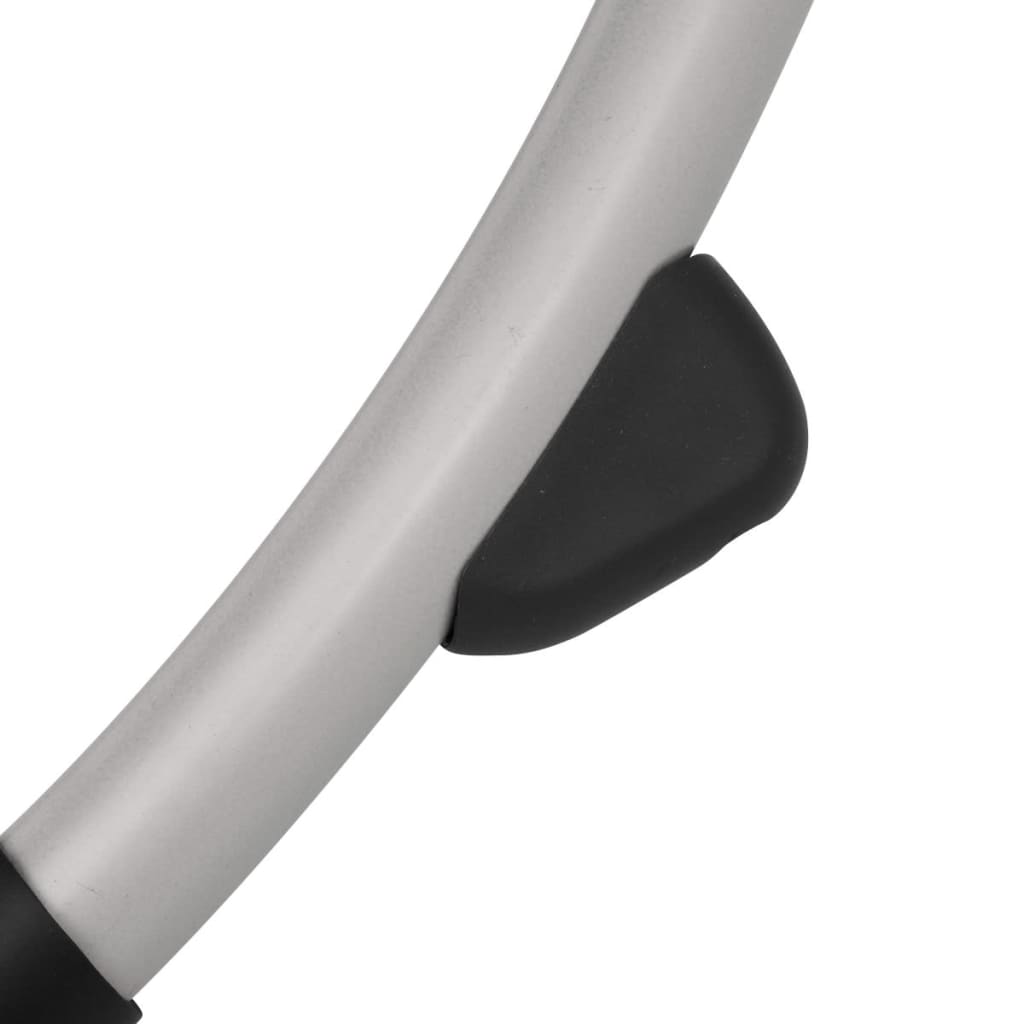 vidaXL Ξαπλώστρα με Γεωμετρικό Σχήμα Εξ. Χώρου Μαύρη και Γκρι Ατσάλινη