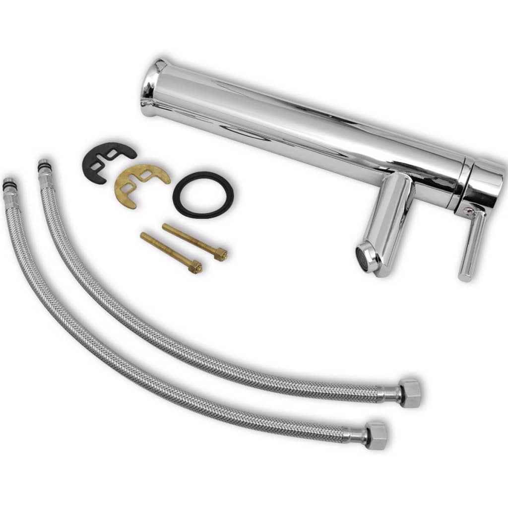 vidaXL Σετ Επίπλων Μπάνιου 4 τεμ. Μπεζ με Νιπτήρα και Μπαταρία