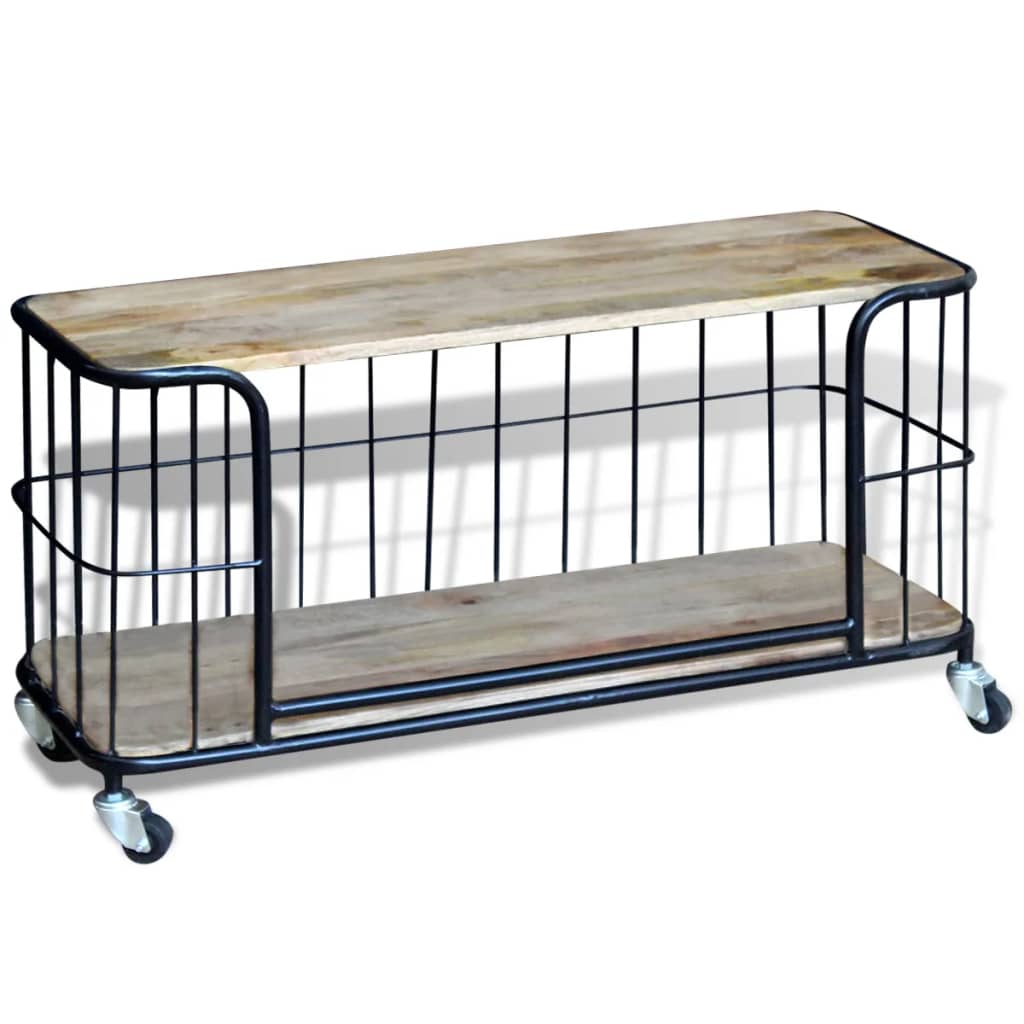 vidaXL Έπιπλο Τηλεόρασης 100 x 40 x 45 εκ. από Μασίφ Ξύλο Μάνγκο