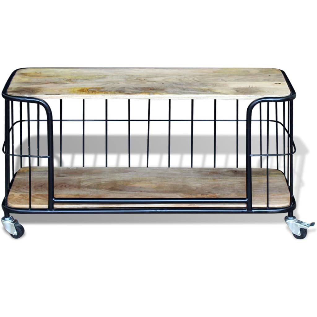 vidaXL Έπιπλο Τηλεόρασης 100 x 40 x 45 εκ. από Μασίφ Ξύλο Μάνγκο