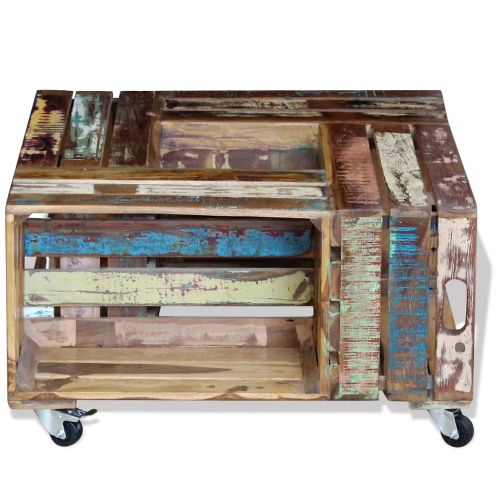 vidaXL Τραπεζάκι Σαλονιού 70 x 70 x 35 εκ. από Ανακυκλωμένο Ξύλο