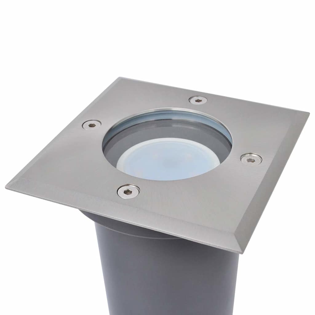 vidaXL Φωτιστικά LED Χωνευτά Εξωτερικού Χώρου 3 τεμ. Τετράγωνα