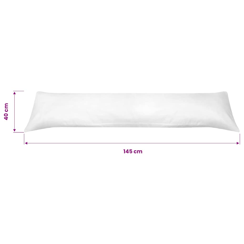 vidaXL Μαξιλάρι Σώματος Πλευρικό Λευκό 40 x 145 εκ.