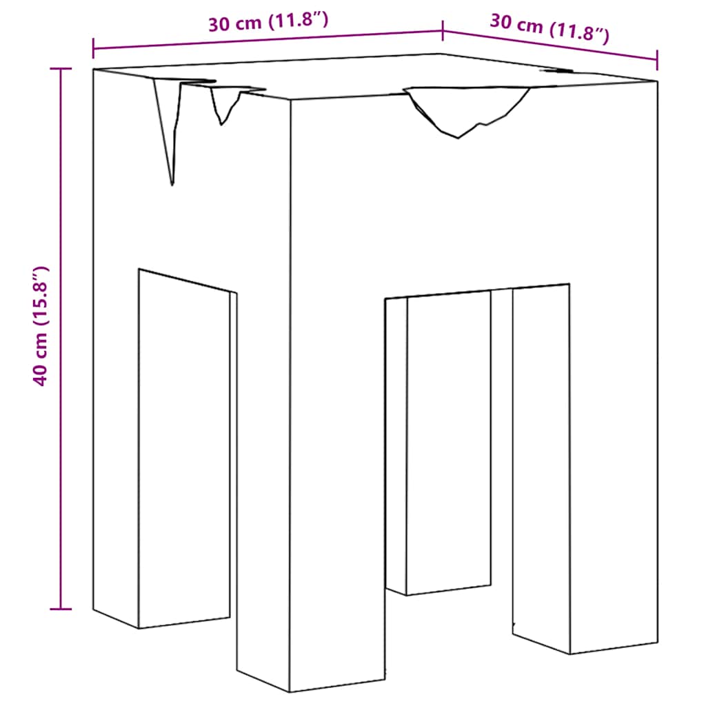 vidaXL Σκαμπό από Μασίφ Ξύλο Teak
