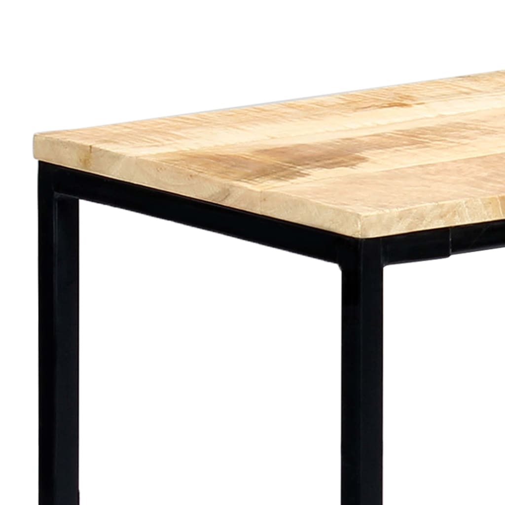 vidaXL Τραπέζι Κονσόλα 140x35x76 εκ. από Μασίφ Ακατέργαστο Ξύλο Μάνγκο