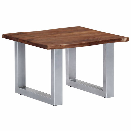vidaXL Τραπεζάκι Σαλονιού Live Edge 60x60x40 εκ. Μασίφ Ξύλο Ακακίας
