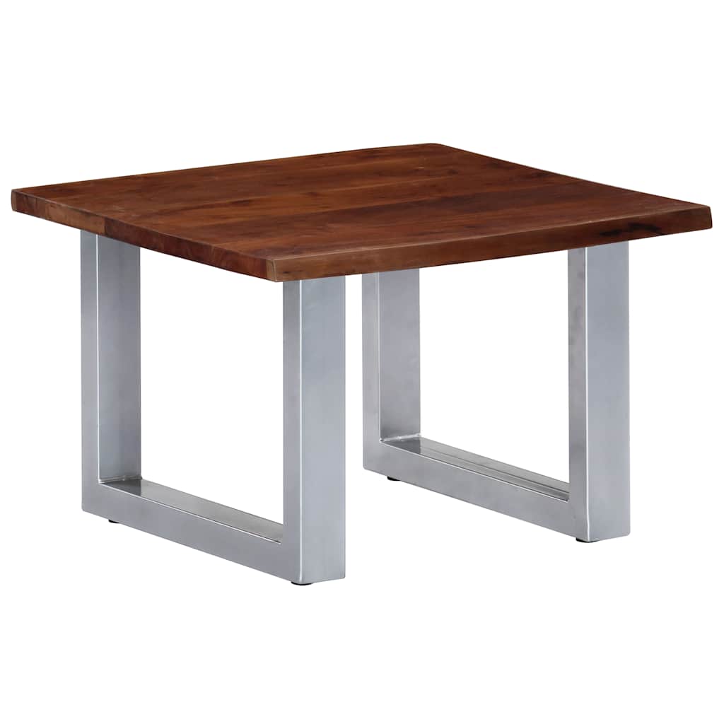 vidaXL Τραπεζάκι Σαλονιού Live Edge 60x60x40 εκ. Μασίφ Ξύλο Ακακίας