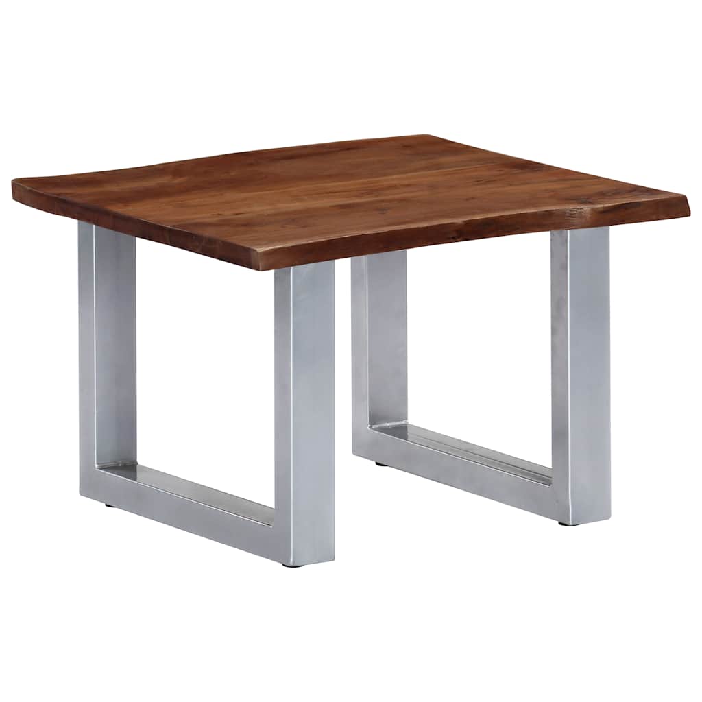 vidaXL Τραπεζάκι Σαλονιού Live Edge 60x60x40 εκ. Μασίφ Ξύλο Ακακίας