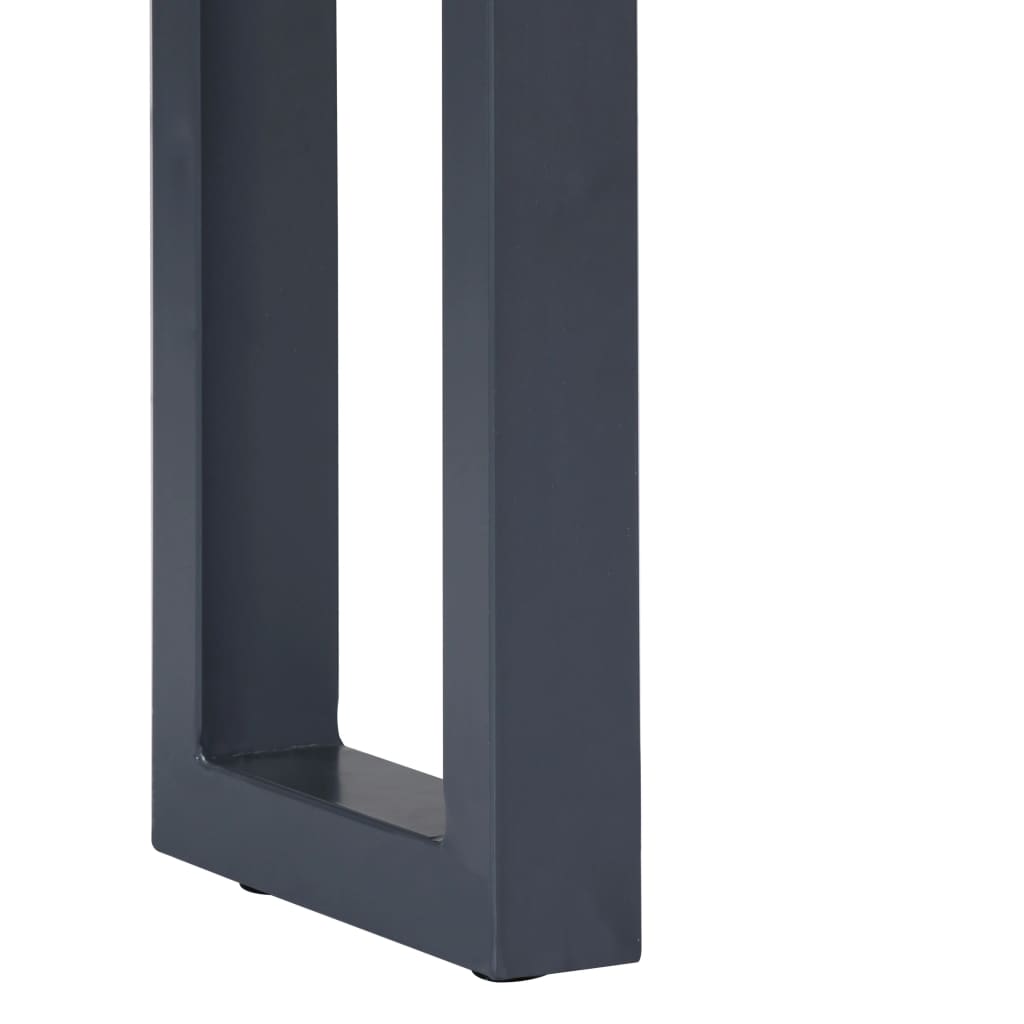 vidaXL Τραπέζι Κονσόλα Γκρι 115x35x76 εκ. Μασίφ Ξύλο Ακακίας / Σίδηρο