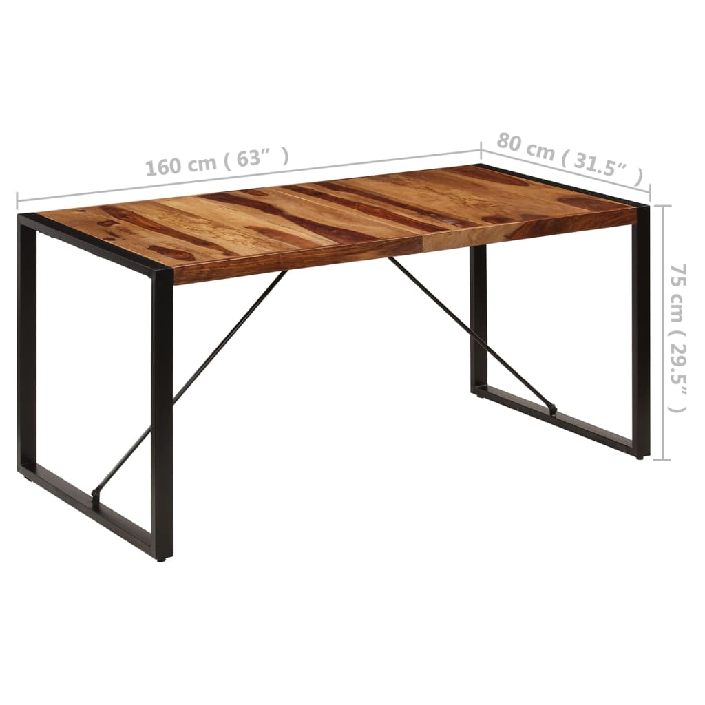vidaXL Τραπεζαρία 160 x 80 x 75 εκ. από Μασίφ Ξύλο Ακακίας