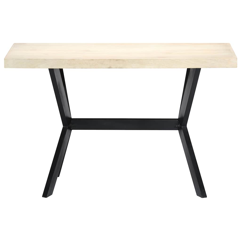 vidaXL Τραπεζαρία Λευκή 120 x 60 x 75 εκ. από Μασίφ Ξύλο Μάνγκο