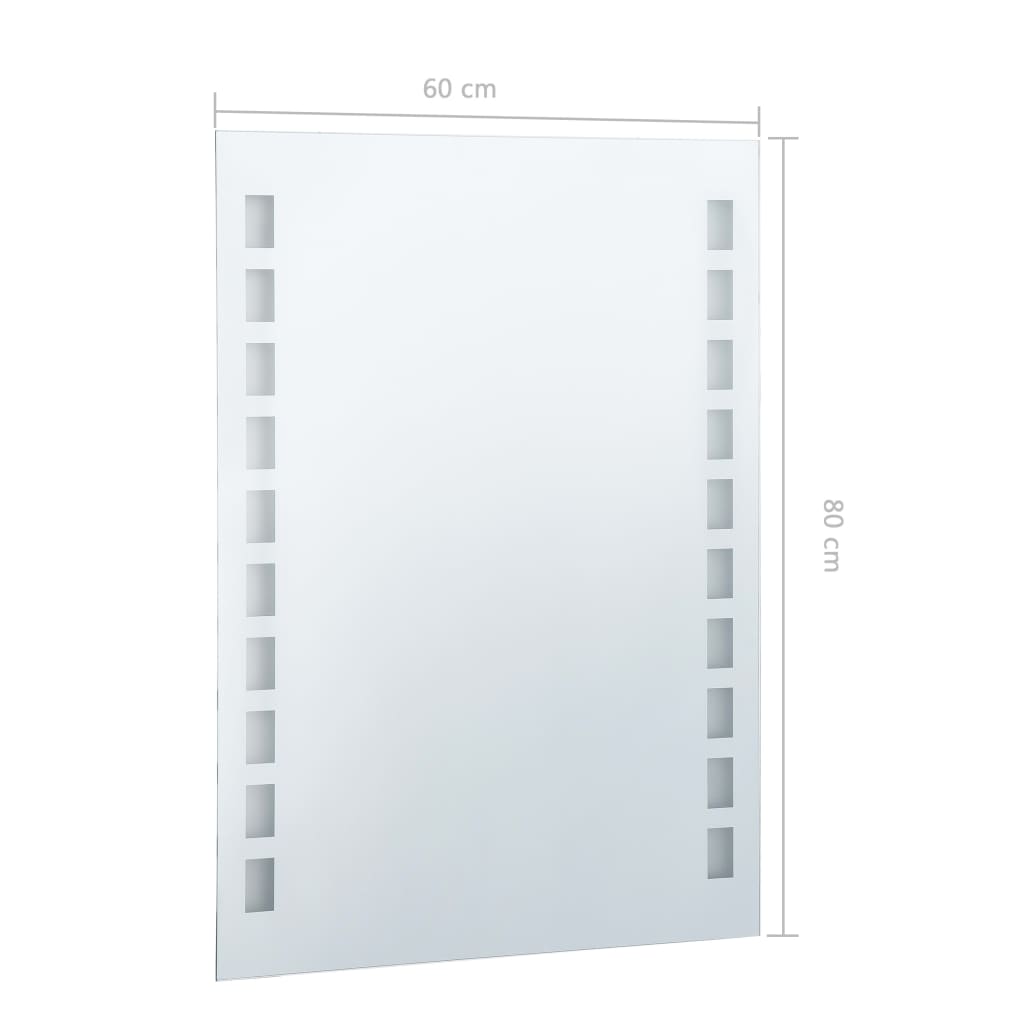 vidaXL Καθρέφτης Μπάνιου Τοίχου με LED 60 x 80 εκ.