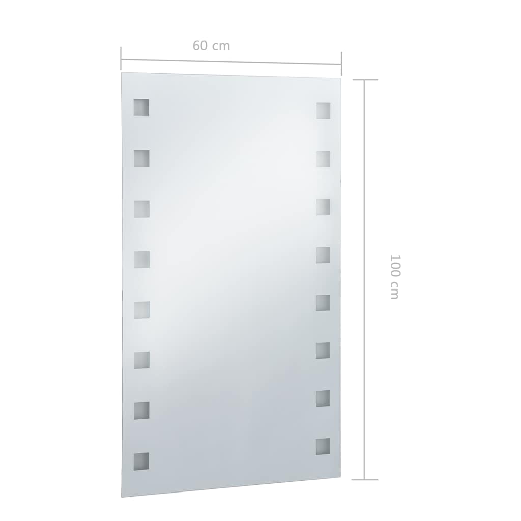vidaXL Καθρέφτης Μπάνιου Τοίχου με LED 60 x 100 εκ.