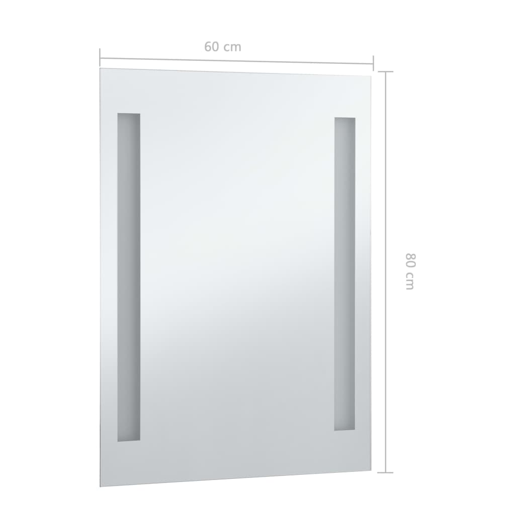 vidaXL Καθρέφτης Μπάνιου Τοίχου με LED 60 x 80 εκ.