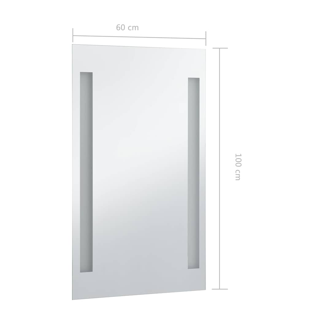 vidaXL Καθρέφτης Μπάνιου Τοίχου με LED 60 x 100 εκ.
