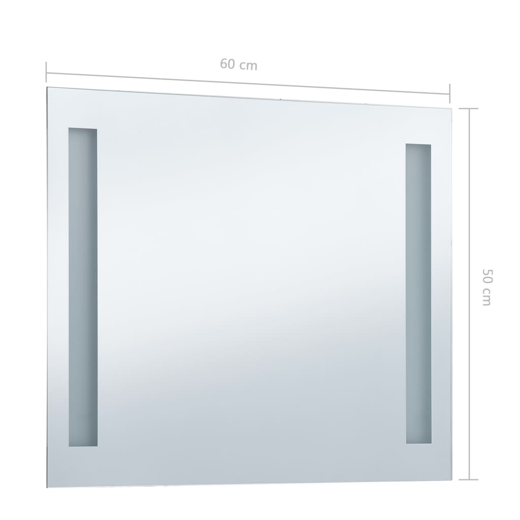 vidaXL Καθρέφτης Μπάνιου Τοίχου με LED 60 x 50 εκ.