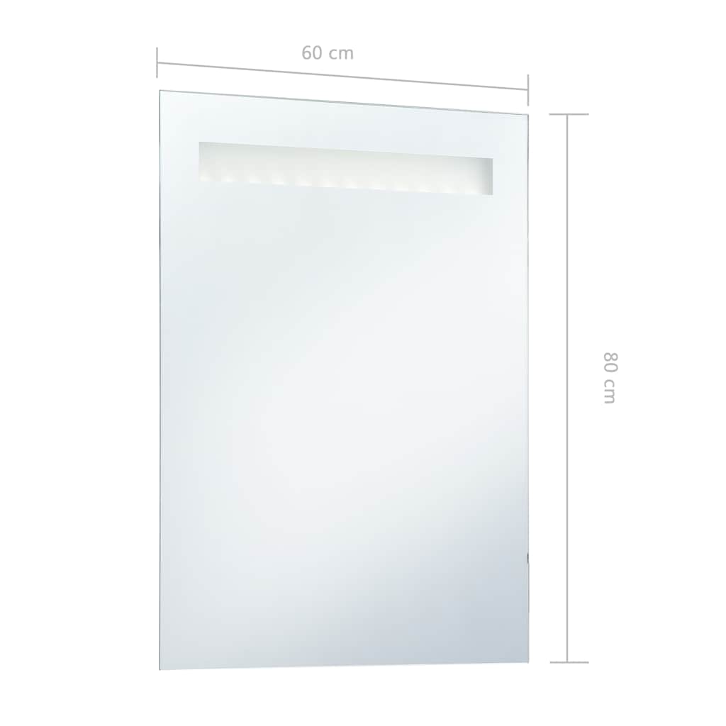 vidaXL Καθρέφτης Μπάνιου Τοίχου με LED 60 x 80 εκ.
