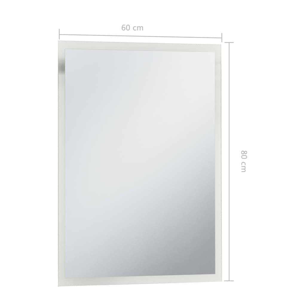 vidaXL Καθρέφτης Μπάνιου Τοίχου με LED 60 x 80 εκ.
