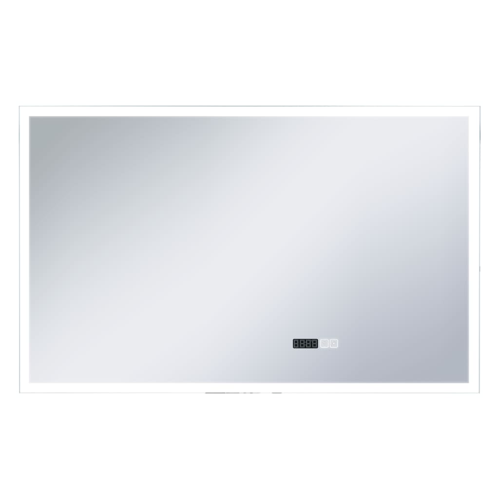 vidaXL Καθρέφτης Μπάνιου με LED/Αισθητήρα Αφής και Οθόνη Ώρας 100x60εκ