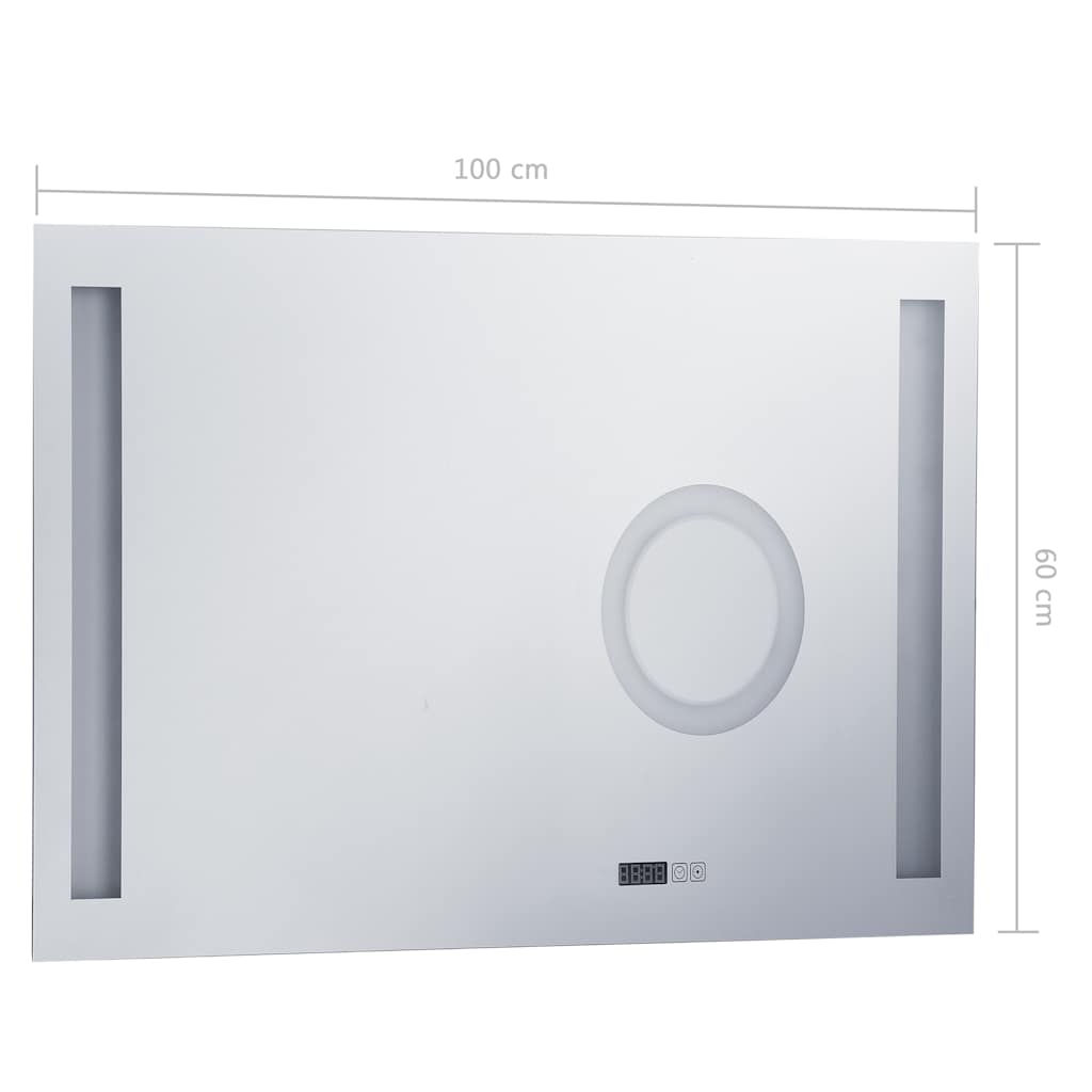 vidaXL Καθρέφτης Μπάνιου Τοίχου με LED/Αισθητήρα Κίνησης 100 x 60 εκ.