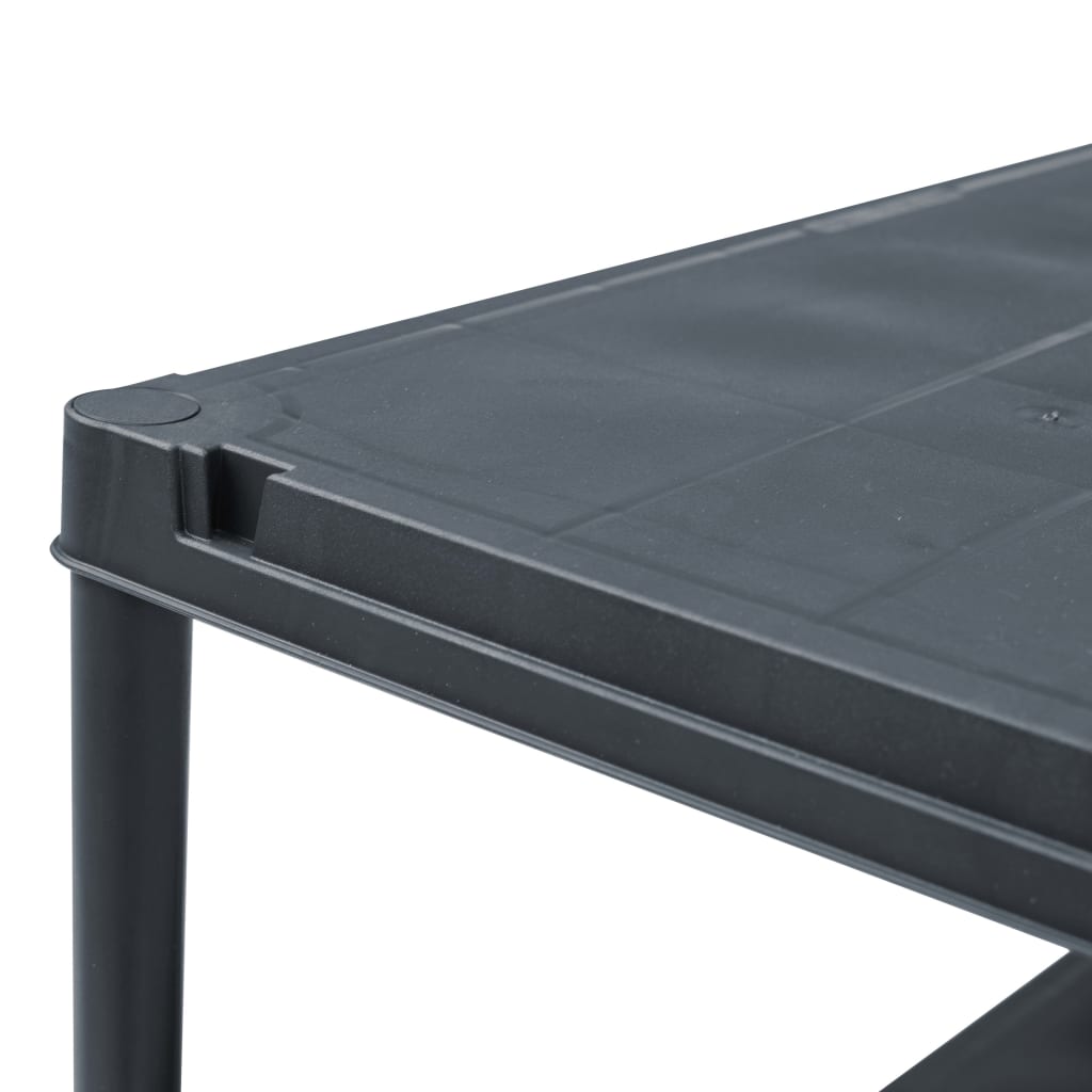 vidaXL Ραφιέρα Μαύρη 125 κ. 60 x 30 x 180 εκ. Πλαστική
