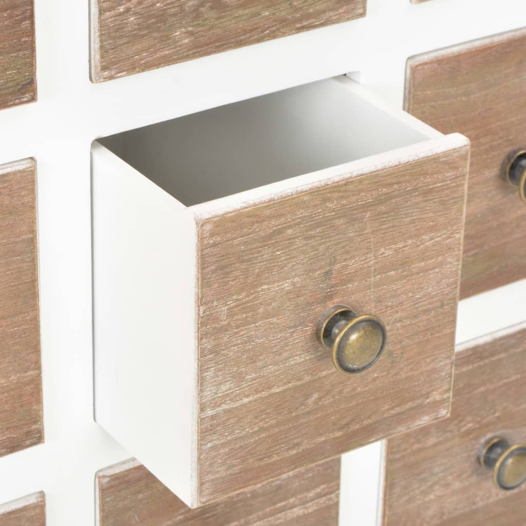 vidaXL Συρταριέρα Λευκή 54 x 30 x 80 εκ. από Μασίφ Ξύλο