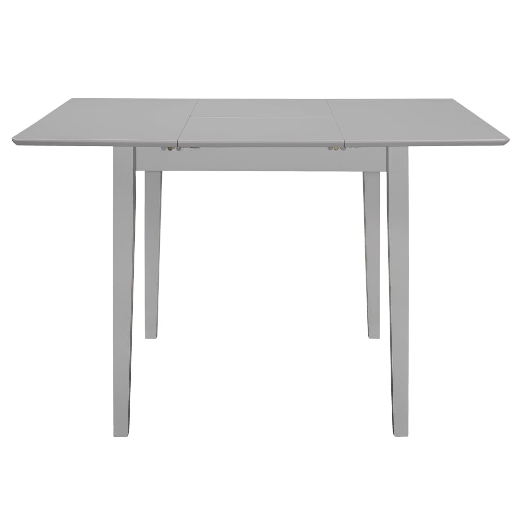 vidaXL Τραπεζαρία Επεκτεινόμενη Γκρι (80-120) x 80 x 74 εκ. από MDF