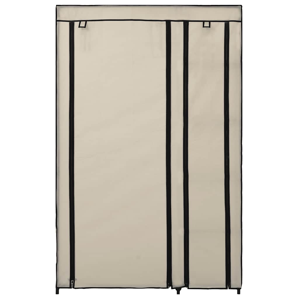 vidaXL Ντουλάπα Αναδιπλούμενη Κρεμ 110 x 45 x 175 εκ. Υφασμάτινη