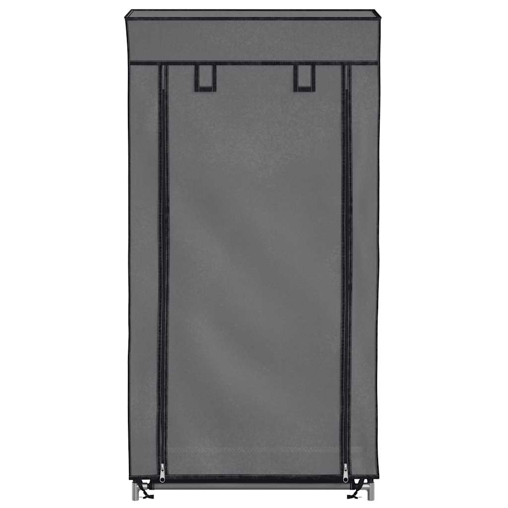 vidaXL Παπουτσοθήκη με Κάλυμμα Γκρι 58x28x106 εκ. Ύφασμα