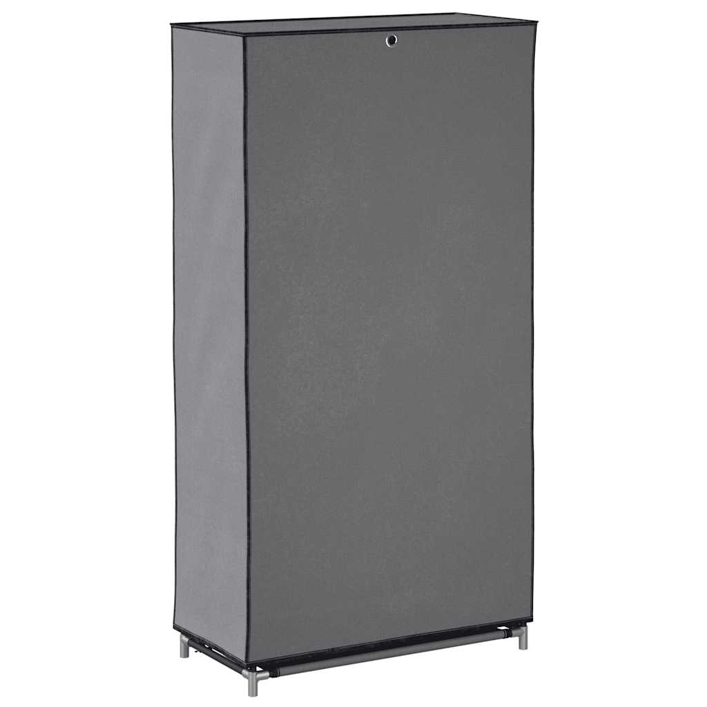 vidaXL Παπουτσοθήκη με Κάλυμμα Γκρι 58x28x106 εκ. Ύφασμα